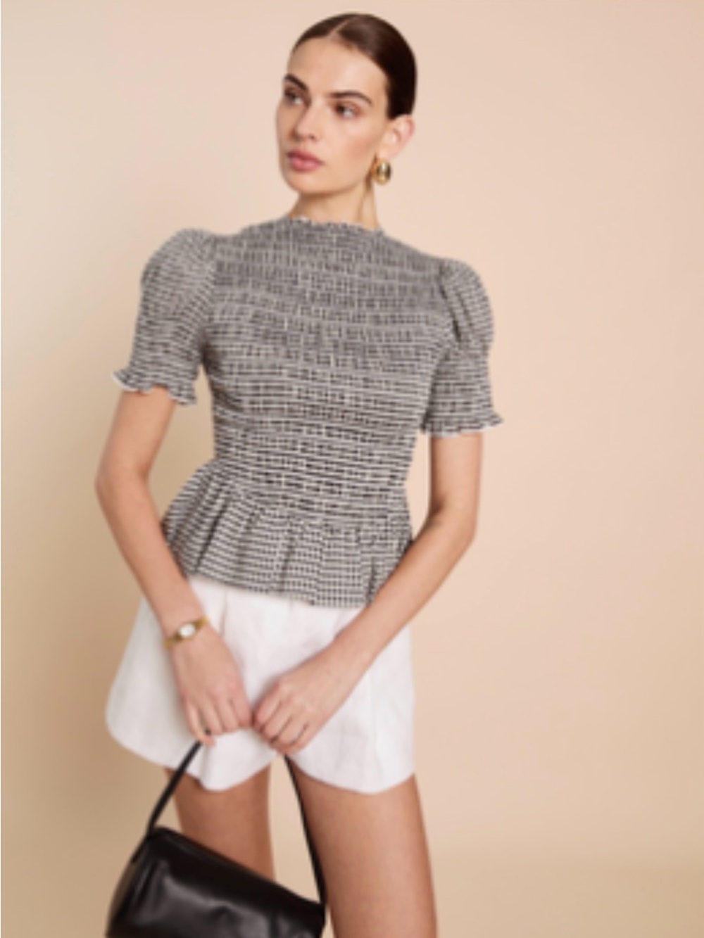 Few Moda Smocked Gingham Top